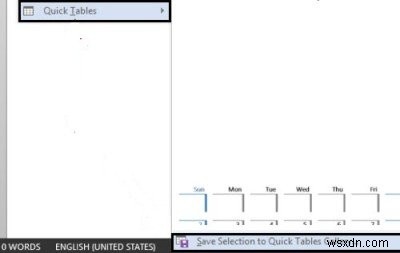 Microsoft Word에서 표 템플릿 저장하는 방법