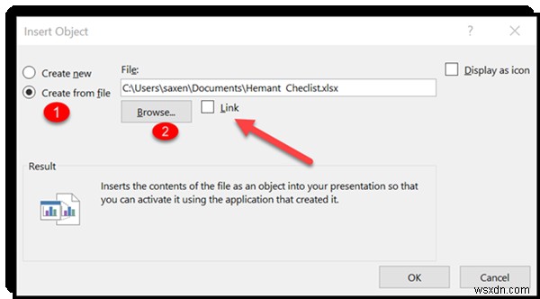 파워포인트(PowerPoint)에 Excel 워크시트 데이터 일부를 연결하는 방법