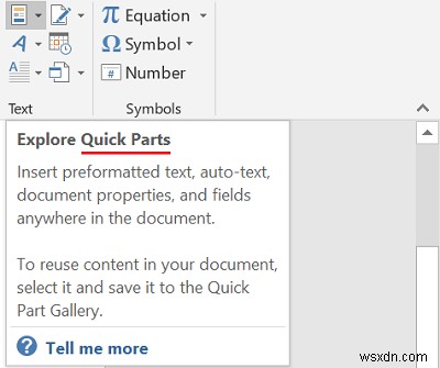 Microsoft Word의 빠른 문서 요소(Quick Parts)로 Outlook에 텍스트 삽입하는 방법