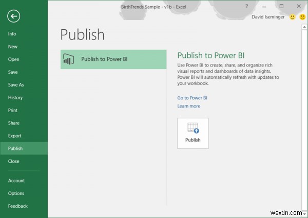 Excel용 Power BI Publisher로 엑셀 인사이트 공유하는 방법