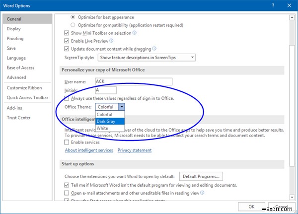 Microsoft Office 테마 변경 방법 – 흰색, 회색, 다채로운 색상, 검은색 테마로 전환하기