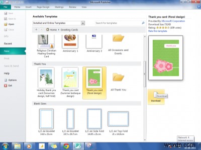 Microsoft Publisher로 인사말 카드 디자인하는 방법