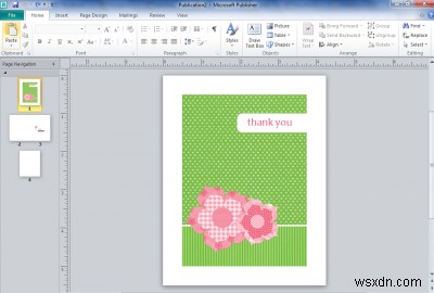 Microsoft Publisher로 인사말 카드 디자인하는 방법
