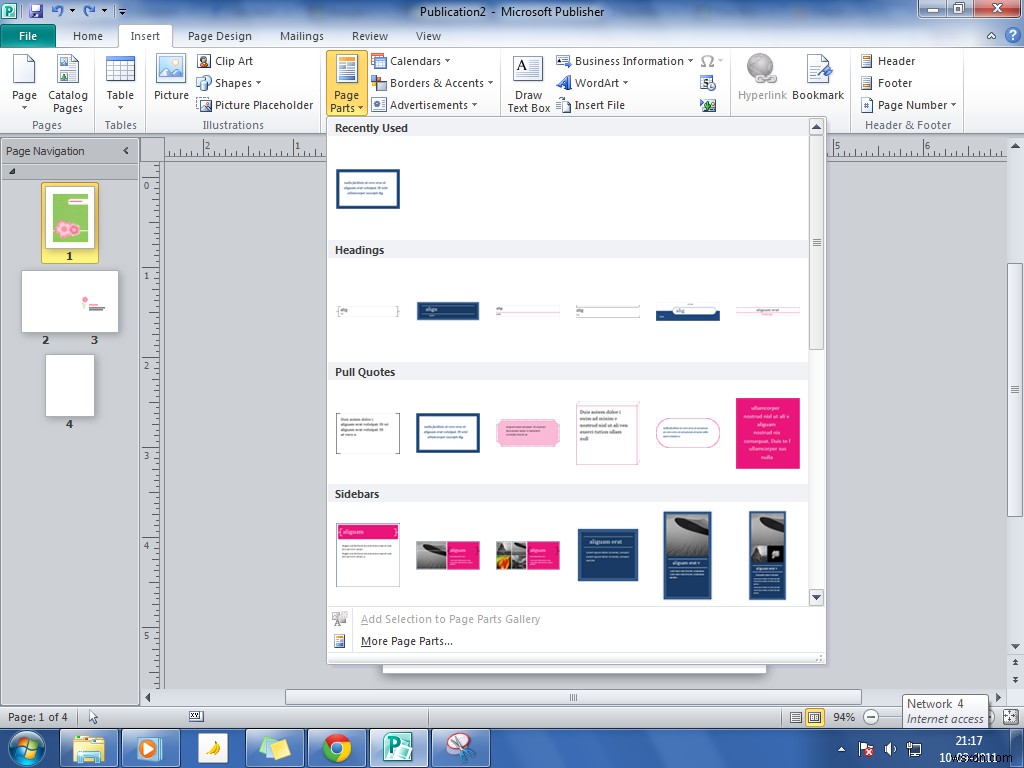 Microsoft Publisher로 인사말 카드 디자인하는 방법