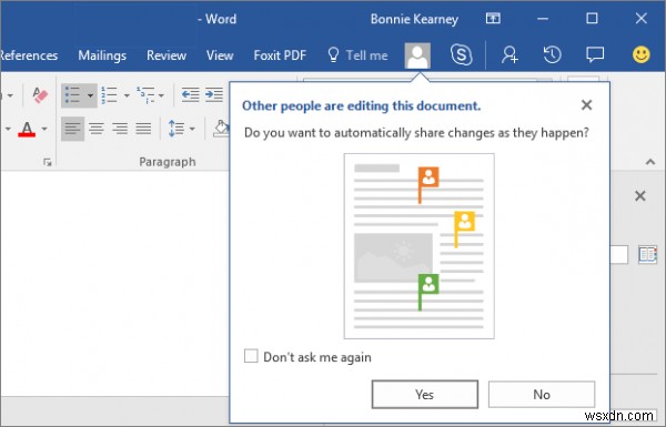 Windows Word에서 공동 작업 및 문서 공유하는 방법