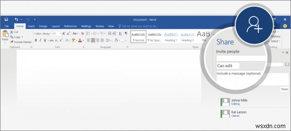 Windows Word에서 공동 작업 및 문서 공유하는 방법