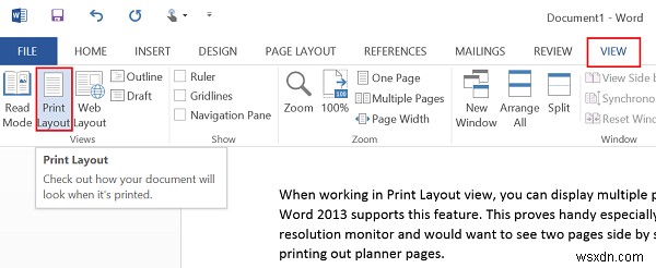 Microsoft Word(마이크로소프트 워드)에서 한 번에 여러 페이지를 동시에 보는 방법
