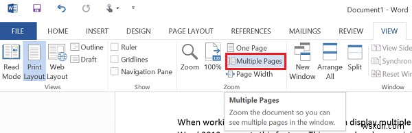 Microsoft Word(마이크로소프트 워드)에서 한 번에 여러 페이지를 동시에 보는 방법