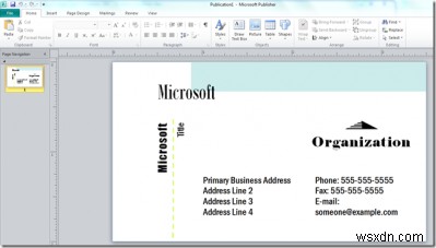 마이크로소프트 퍼블리셔(Microsoft Publisher)로 전문적인 명함 만드는 방법
