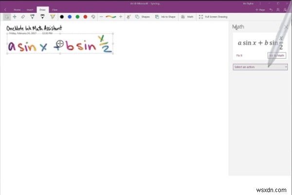 Windows 10 OneNote에서 방정식 그래프 그리는 방법 – 잉크 수학 도우미 활용 가이드