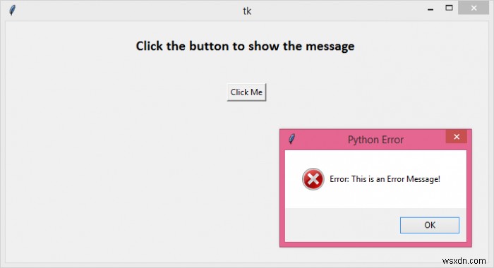 Tkinter로 오류 메시지 상자(Error MessageBox) 만드는 방법
