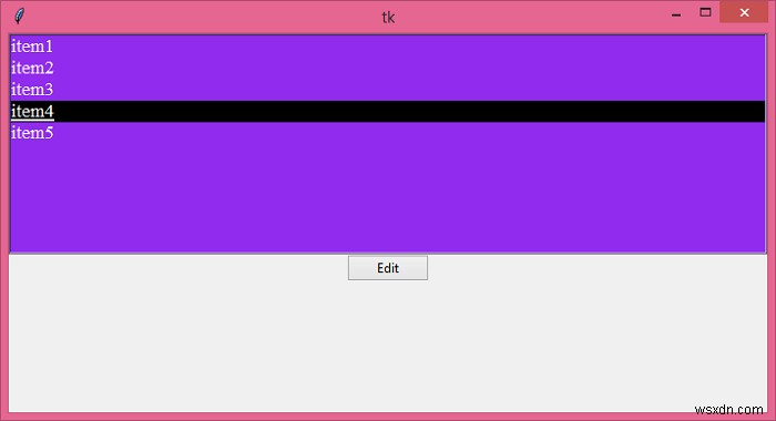 Tkinter 리스트박스(Listbox) 항목을 편집하는 방법