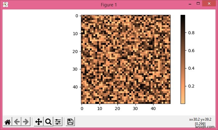 Matplotlib를 사용해 색상 막대(Colorbar)와 함께 Python에서 2D 행렬 시각화하기