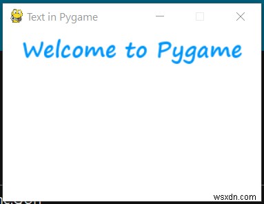 Python PyGame – 창에 텍스트 표시하기
