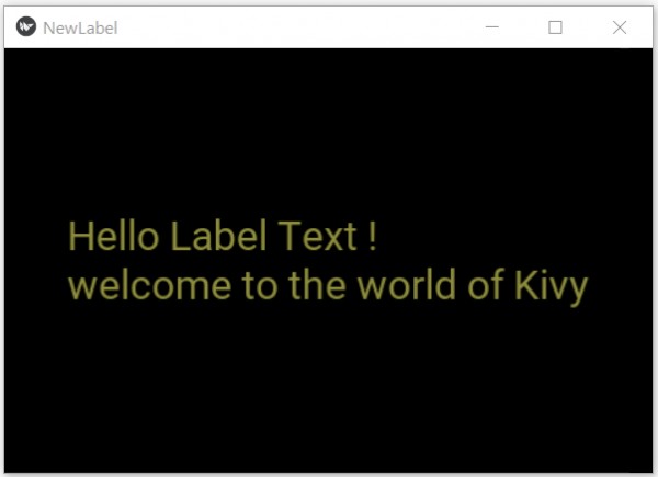 Python Kivy로 창에 레이블(Label) 추가하는 방법