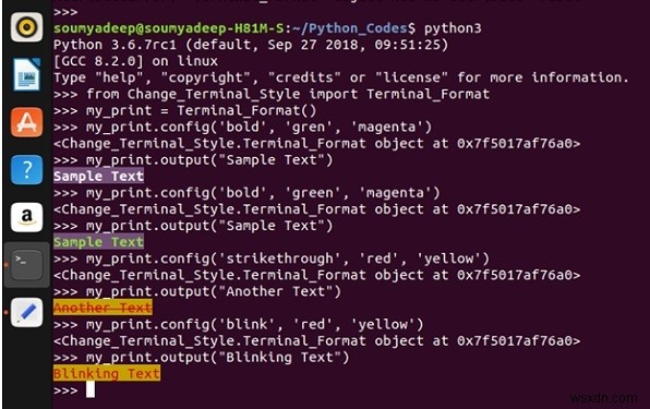 Python으로 리눅스 터미널에 서식 있는 텍스트 출력하기