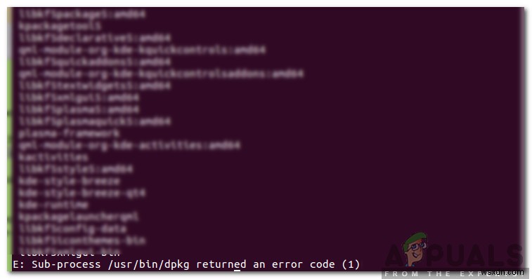 Ubuntu에서 Chrome 삭제 시 dpkg 오류 코드(1) 반환 오류 해결 방법