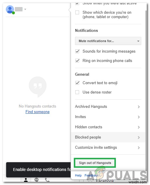 PC, 맥, 크롬, 안드로이드, iOS에서 구글 행아웃(Hangouts) 완전히 비활성화하는 방법