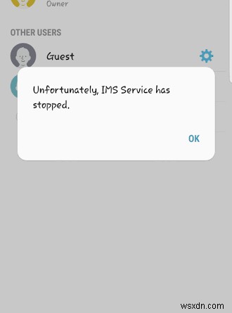 안드로이드 IMS 서비스가 중지되었습니다 오류 원인과 해결 방법