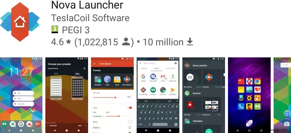 노바 런처(Nova Launcher) 홈 화면에서 Google Now 페이지 활성화하는 방법