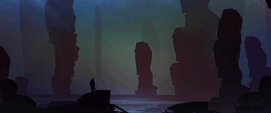 울트라와이드 모니터에 딱 맞는 다크 모드 배경화면 20선