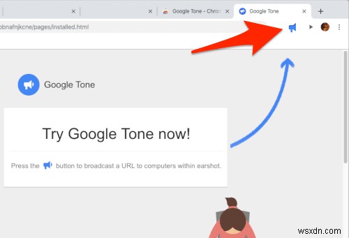 구글 크롬 Google Tone 으로 주변 컴퓨터와 URL 공유하는 방법