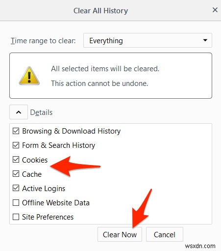 파이어폭스(Firefox) 캐시, 방문 기록 및 쿠키 삭제 방법