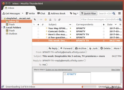 우분투(Ubuntu) 리눅스에서 Comcast 이메일 계정 설정하는 방법