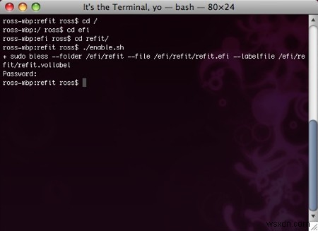 rEFIt – OS X 부팅 관리자 개요 및 설치 가이드