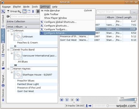 우분투(Ubuntu)에서 아마록(Amarok)으로 아이팟(iPod) 관리하는 방법