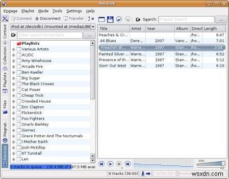 우분투(Ubuntu)에서 아마록(Amarok)으로 아이팟(iPod) 관리하는 방법