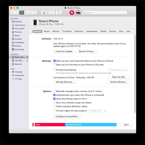 macOS Catalina에서 아이폰·아이패드·아이팟 백업하는 방법 (Finder 활용 가이드)