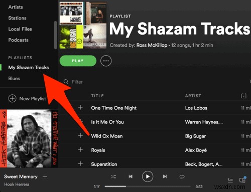 Shazam으로 찾은 노래를 Spotify 재생목록에 자동 추가하는 방법