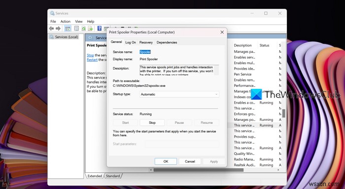 Windows 11/10에서 인쇄 스풀러 서비스가 계속 중지될 때 해결하는 6가지 방법