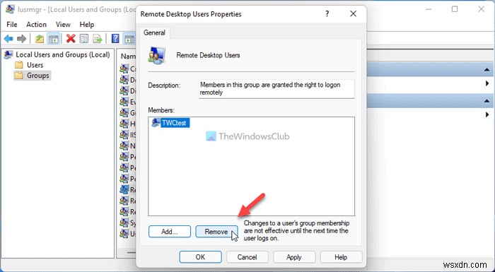 Windows 11/10에서 원격 데스크톱 사용자 추가 및 제거하는 방법
