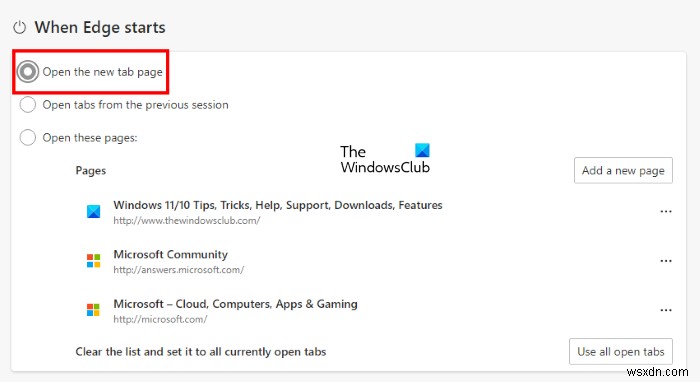 Microsoft Edge 시작 시 여러 탭이 계속 열리는 문제 해결 방법