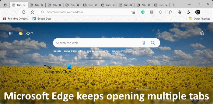 Microsoft Edge 시작 시 여러 탭이 계속 열리는 문제 해결 방법