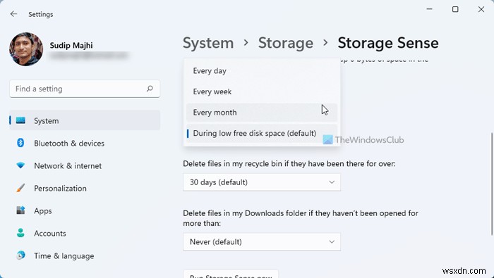 Windows 11/10에서 X일 지난 파일 삭제하는 방법 (저장소 센스 & ForFiles)