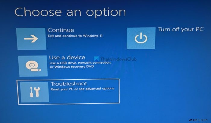 PC가 부팅되지 않을 때 고급 시작 옵션으로 Windows 11 초기화하는 방법
