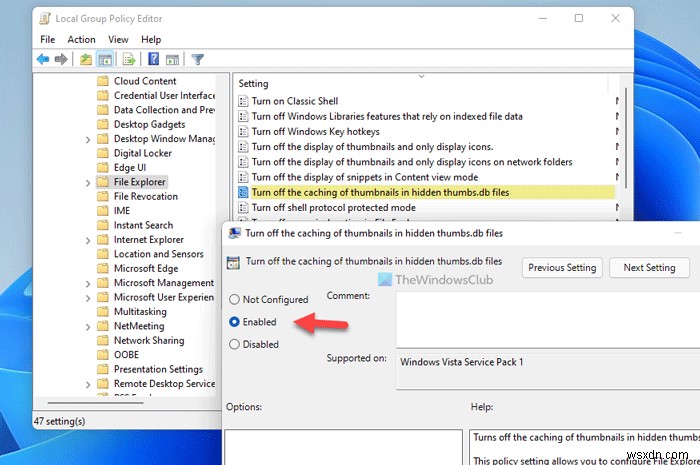 Windows 11/10에서 Thumbs.db 파일 생성을 막는 방법