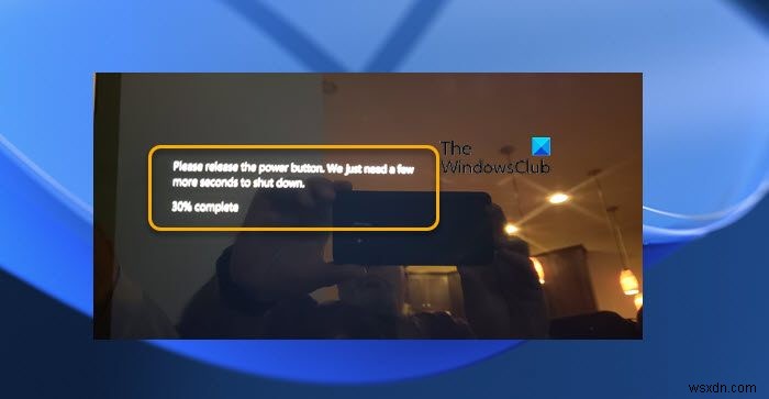  전원 버튼에서 손을 떼십시오. 종료까지 몇 초 남았습니다  오류의 원인과 해결 방법