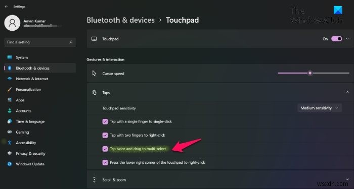 Windows 11/10에서 두 손가락 탭으로 마우스 오른쪽 클릭 활성화하는 방법