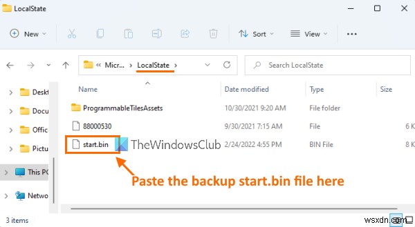 Windows 11/10에서 시작 메뉴에 고정된 항목 백업 및 복원하는 방법