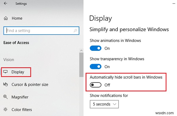 Windows 11/10에서 스크롤바 항상 표시하는 방법