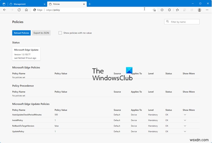 Microsoft Edge 브라우저가 조직에서 관리함 메시지 확인 및 제거 방법