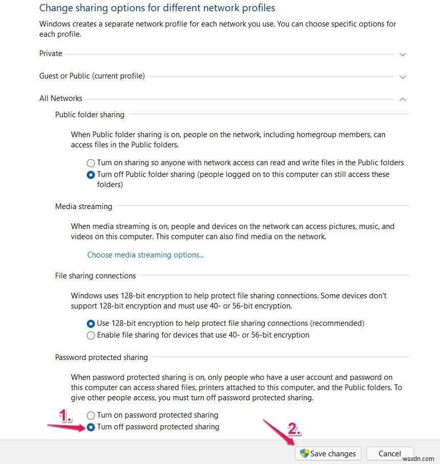 Windows 11/10에서 파일 공유가 작동하지 않을 때 해결 방법 총정리