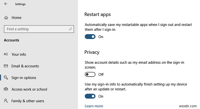 Windows 11/10에서 다시 로그인할 때 앱을 자동으로 다시 시작하는 방법