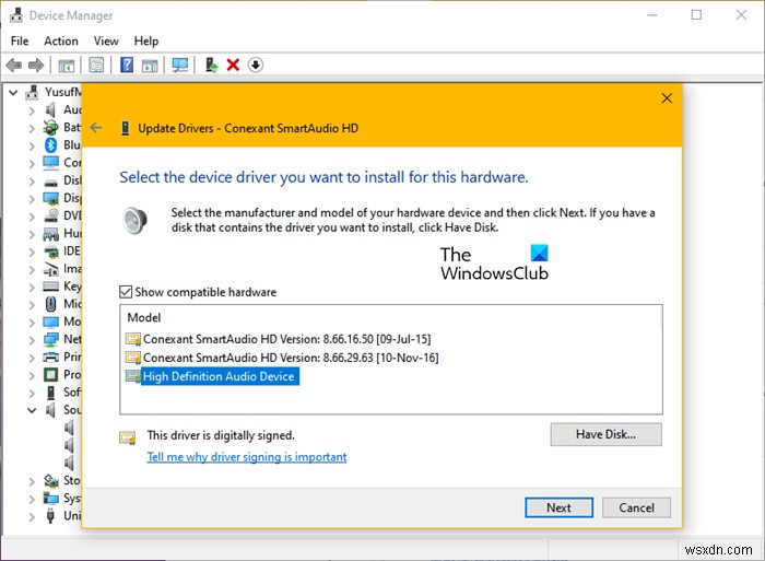 Windows 11/10에서 Conexant SmartAudio HD 소리가 나지 않는 문제 해결 방법