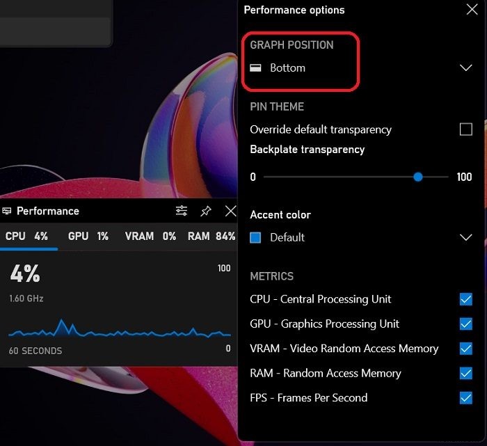 Windows 11 작업 표시줄 빈 공간을 활용해 성능 통계를 표시하는 방법