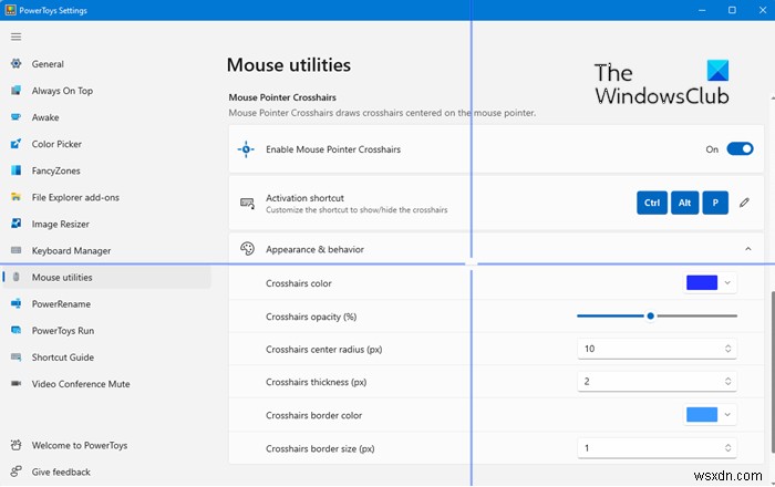 Windows 11/10에서 십자형 커서 또는 포인터 설정하는 방법